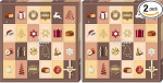 Niederegger | Mini-Adventskalender | 1x 180g | Enth&auml;lt 24 Nougat-St&uuml;cke im Miniformat | Sorte Nuss & Sahne | Umh&uuml;llt von Vollmilch-Schokolade | Tischkalender Weihnachten (Packung mit 2)