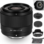 VILTROX 25 mm F1.7 XF APS-C for Fuji X, STM Auto Focus Lens with Large Aperture for Fujifilm Fuji X-Mount Cameras X-E4 X-H1 X-Pro3 X-S10 X-T4 X-T10 X-T20 X-T30 XT30II X-T200 X-H2 X-H2S X-T5 X-S20 X-T5