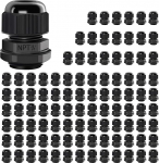 LeMotech NPT 3/4" kaablifiltrid veekindlad reguleeritavad 12,5-18 mm mustad nailon&uuml;hendused tihenditega 100-ne pakendiga