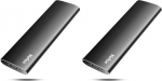 Netac SSD v&auml;line 500GB USB 3.2 Gen 2, v&auml;line k&otilde;vaketas SSD s&uuml;learvutile, TV salvestamiseks, Mac, PS4, PS5, Xbox, mobiiltelefon Android (USB C alumiinium) (2 tk) (2 tk)