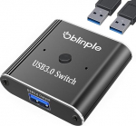 USB 3.0 l&uuml;liti kahesuunaline KVM l&uuml;liti 2 in 1 v&auml;ljund 1 in 2 v&auml;ljund alumiiniumist USB jaotur 2 USB 3.0 kaabliga, USB valikul&uuml;liti, 2 arvutit, jagatud klaviatuur, hiir, skanner