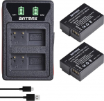 Batmax 2 x DMW-BLC12 aku + LED integreeritud USB laadija Panasonic DMW-BLC12, DMW-BLC12E, DMW-BLC12PP; Leica BP-DC12, BP-DC12-U, 18729, Leica V-Lux 4, V-Lux (t&uuml;&uuml;p 114), Leica Q jaoks.
