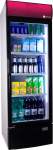 ZORRO - Drinks Fridge ZK 380 Litres with Advertising Board - White/Black - Bottle Fridge - Fridge with Glass Door - Gastro Drinks Cooler - Party Fridge - Advertising Board