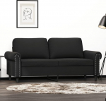 ShGaxin 359534 2-kohaline diivan, must, 140 cm, Samet, Lounge diivan, Diivanid ja diivanid, Relax diivan, Diivan elutuppa