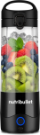 Nutribullet Portable Smoothie Maker to Go, 475 ml BPA-vaba tass, juhtmevaba, laetav 15+ segamiseks, kaasaskantav mini mikser Mix & Go, purustab j&auml;&auml;d ja puuvilju, must, NBP003B