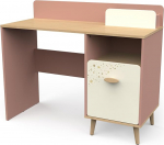 Laste kirjutuslaud t&uuml;drukutele 1 ukse ja 1 s&uuml;visega, roosa ja valge - v&auml;ike kirjutuslaud 107 x 45 x 88 cm - mittetoksiline v&auml;rv - lastem&ouml;&ouml;bel, Suzie Series