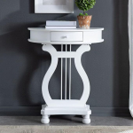 Konsolen-Sofatisch - Halbmond-Design mit Schublade - dekorativer nordischer Stil f&uuml;r Flur oder Veranda, 30,5 cm T x 59,7 cm B x 76,2 cm H