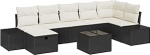 8-teiliges Garten Sofa Set mit Kissen Schwarz Poly Rattan Gartenlounge Model3360738 8-teiliges Garten Sofa Set mit Kissen Schwarz Poly Rattan Gartenlounge Model3360738