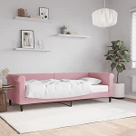 Gecheer Tagesbett mit Matratze Rosa 80x200 cm Samt, Schlafsofa Tagesbett Schlafcouch f&uuml;r Wohnzimmer G&auml;stezimmer kleine Wohnungen3197743