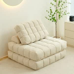 Modulaarne diivan, kokkupandav diivanvoodi seljatoega, kaasaegne &uuml;he k&auml;etoeta flanelldiivan elutuppa, magamistuppa, korterisse (B)