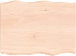 Tischplatte aus massiver Eiche, unlackiert, 80 x 60 x 4 cm, Ersatzkante f&uuml;r Couchtisch, K&uuml;che, Esstisch, Schreibtisch, Rohholzplatte f&uuml;r DIY-Projekt