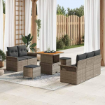 Homgoday Garten-Sofa-Set mit Kissen 8 tk Grau 80 x 80 x 71 cm Diivan Gartenm?Bel Model3364028