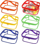 Clear PVC Toy Storage Bags with Handles, 9.4 x 7.0 x 3.9 inch, Travel Toiletry Bag, Waterproof Toy Storage Bags with Zipper for Building Blocks, Puzzle (Multicolor)