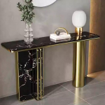 Moodne konsoollaud esikusse ja esikusse - stiilne hoiu- ja sisustuslahendus (kuldne B, 100cm) - ideaalne korrastamiseks ja kodu kaunistamiseks