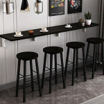 An der Wand montierter Klapptisch aus Holz mit herunterklappbaren Bl&auml;ttern f&uuml;r Milchteeladen, Bar, K&uuml;che, Langer und schmaler Esstisch