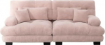 Rosanes 2er Sofa Cloud Sofa mit Massivholzrahmen, Chenille-Stoff Couch Wohnzimmer, weiche Sitzkissen + 4 Kissen, modular erweiterbar, Breite 77 cm