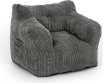 Pamapic Bean Bag, Adult Bean Bag with Filling, Bean Bag Chair with Portable Handle, Modern Ergonomic Bean Bag, Indoor Bean Bag Chair for Living Room, Bedroom, Playroom, Grey