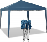 WOLTU PVL0002bl Pop-Up veekindel kokkupandav Gazebo P&auml;ikesekaitse s&uuml;ndmus Gazebo Garden Gazebo Patio Camping Festival Pagoda Tent Oxford Metal Frame 3 x 3 m Sinine