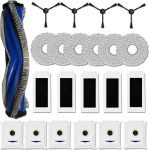 Ytaland varuosade tarvikud ECOVACS DEEBOT T30 Pro Omni / T30 Omni robottolmuimejale (1 peahari, 4 k&uuml;lgharja, 5 HEPA-filtrit, 6 tolmukotti, 6 mopipatja).