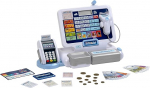 Theo Klein 9324 Tablet POS Station, m&auml;ngukassa koos heli ja eemaldatava tahvelarvutiga, mehaanilise funktsiooniga POS terminal, skanner ja m&auml;nguraha, m&auml;nguasi lastele alates 3 aastastest.