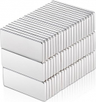 Pakett 60 magnetid tugev, 20 x 8 x 1,5 mm neod&uuml;&uuml;m magnetid ekstra tugev, magnetid magnet tahvlile, Super tugev haruldaste muldmetallide magnetid, ristk&uuml;likukujulised magnetid k&ouml;&ouml;gikappi, kontorisse, tahvlile