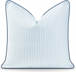 Hofdeco Premium Coastal Hampton Style padjakate Patio Indoor Outdoor 20 x 20 tolli veekindel aia diivanipadi sinise triibuga kaetud