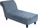 GAMUKAI Velvet Armless Slipcover Stretch Chaise Couch Cover Pet Furniture Cover Machine Washable Sofa Slipcover (Dust Blue)