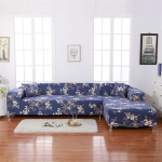 Jian Ya NA L Shape Stretch Sofa Covers, Polyester Spandex Fabric Slip Cover, 2-Piece Polyester Fabric Stretch Slipcovers + 2 Cushion Covers, for Modern Cut Sofa