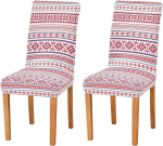 Kcldeci S&ouml;&ouml;gitool Kaaned Folk Art K&ouml;&ouml;k Cover Parsons Slipcover Spandex kaitsjad toa K&ouml;&ouml;k Kodu Stretch Tool Cover Set of 2