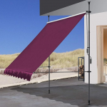 QUICK STAR klambermarkiis 300 x 130 cm Bordeaux R&otilde;du markiis P&auml;ikesekaitse Patio varikatuse k&otilde;rgus reguleeritav 200-290 cm Markiis r&otilde;du ei vaja puurimist.