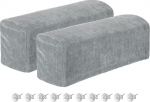hankimise kaart Stretch Armrest Covers Chenille Soft Armchair Slipcovers Diivan Recliner Armrest Cover with Swivel Pins for Chair Sofa Grey 2 Pack