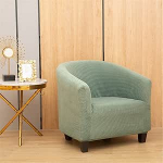 Highdi Jacquard tugitooli kaitsja tugitool viskamine elastse kattega, klubitool, &uuml;he istme kaitsev kate, diivanikate k&otilde;rge venivusega tugitooli jaoks klubitool, lounge tool, kokteilitool, 2 t&uuml;kki, Matcha roheline