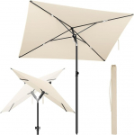 SONGMICS p&auml;ikesevarju r&otilde;du, aiavarju, ristk&uuml;likukujuline, UPF 50+ p&auml;ikesekaitse, painduv, patio vihmavari, &otilde;ues aed, terrass, rand, kandekott, ilma statiivita, beež