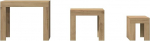 Satztische Nesting Beistelltische 3er Set platzsparend stapelbar Artisan Eiche Holzwerkstoff Couchtisch Nachttisch Side Table 61x30x50cm f&uuml;r Wohnzimmer Schlafzimmer B&uuml;ro kleine R&auml;ume
