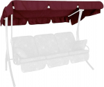 Angerer Freizeitm&ouml;bel GmbH Hollywood kiikede p&auml;ikesekatuse varikatus - sobib paljudele 3-kohalistele Hollywood kiikedele - kiikede katus Made in Germany (Swingtex Bordeaux, 210 x 145 cm)