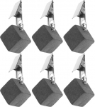 BESTonZON Pack of 6 laudlina kaalu klambrid, laudlina kaalu kuubik, laudlina klambrid, riputusklambrid laudade raskuste jaoks, laudlina kaalu kuubik, laudlina kaalu looduslik kivi koos klambriga v&auml;ljaspoole