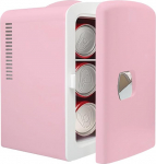 iTOMA 4-liitrine minik&uuml;lmik, 6-kanali kaasaskantav jahuti - isiklik k&uuml;lmik hoolduseks, kompaktne minik&uuml;lmik kontorisse, magamistuppa, kolledži &uuml;hiselamusse (roosa), (roosa)