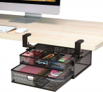 2 in 1 klamber all valamu sahtlisse, 2 pikendatavat v&otilde;rgusilma metallist lauasahtlit kontorisse ja koju