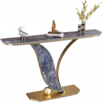 Moderner Konsolentisch Schmal Console Table Couchtisch Flurtisch f&uuml;r Flur Wohnzimmer Schlafzimmer Hinter dem Sofa Eingang (White B,100cm/39.4in)