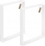 LAMO Manufaktur LTS-01-D-CC-9016 Lauajalad lauale, s&ouml;&ouml;gilauale, Simple Medium, kandiline profiil 60 x 30 mm, lauaraam 60 x 72 cm (B x K), valge, 2 tk.