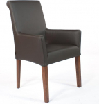 SIX Galdo tugitool nahast tumepruunid jalad p&auml;hklipuust nahast tool nahast tugitool nahast tugitool