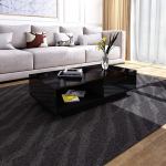 Moodne kohvilaud 1 sahtliga ja avatud korpusega, k&otilde;ik k&otilde;rgl&auml;ikega kohvilaud, ristk&uuml;likukujuline elutoa m&ouml;&ouml;bel, 95 x 55 x 31 cm, must