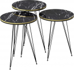 moebel17 21246122 K&otilde;rvallauad, puitmaterjal, must marmor, k&otilde;rge