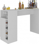 Cuarzo k&otilde;rge baarilaud hoiuruumiga valge / naturaalne valge 136 x 45 x 92 cm k&otilde;rge baarilaud hoiuruumiga valge / naturaalne