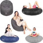 Patchhome 2 in 1 Function Bean Bag, 100 cm Diameter, Suitable for Indoor and Outdoor Use, Ready Filled Available
