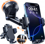 【2025 Milit&auml;r-Klasse】Handyhalterung Auto Upgrade【St&auml;rkst Saugnapf & L&uuml;ftungsclip】Handy Halterung Auto 360&deg; Drehbare Handyhalter Auto auf Armaturenbrett Scheibe f&uuml;r iPhone 16 15 14 13 Pro Max jne