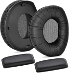 Defean Mustad PU nahast ja vahust k&otilde;rvapadjad Sennheiser RS160 RS170 HDR160 HDR170 jaoks &Uuml;ks komplekt
