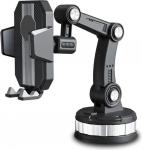 Autotelefoni hoidja, Super adsorptsiooniga mobiiltelefoni hoidja, p&ouml;&ouml;rlev autotelefoni hoidja katuseakende, armatuurlaua, tuuleklaasi, k&auml;ed-vabaduse, klambriga telefoni hoidja (must)