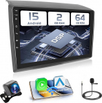 Hikity 2 + 64 GB Android 15 autoraadio Iveco Daily/KLen RV 2013-2021 raadio traadita Carplay Android auto, 9-tolline IPS puuteekraaniga raadio koos tahavaatekaamera, Bluetooth, Navi, WiFi, DSP, EQ, peegeliga