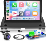 VECHTEL 4G + 64G autoraadio Android 15 Volvo XC90 2004-2013, 9-tolline 1280 x 720P HD puuteekraaniga autoraadio koos traadita Carplay Android auto GPS Wi-Fi USB Bluetooth 5.0 FM RDS raadio tagurduskaameraga